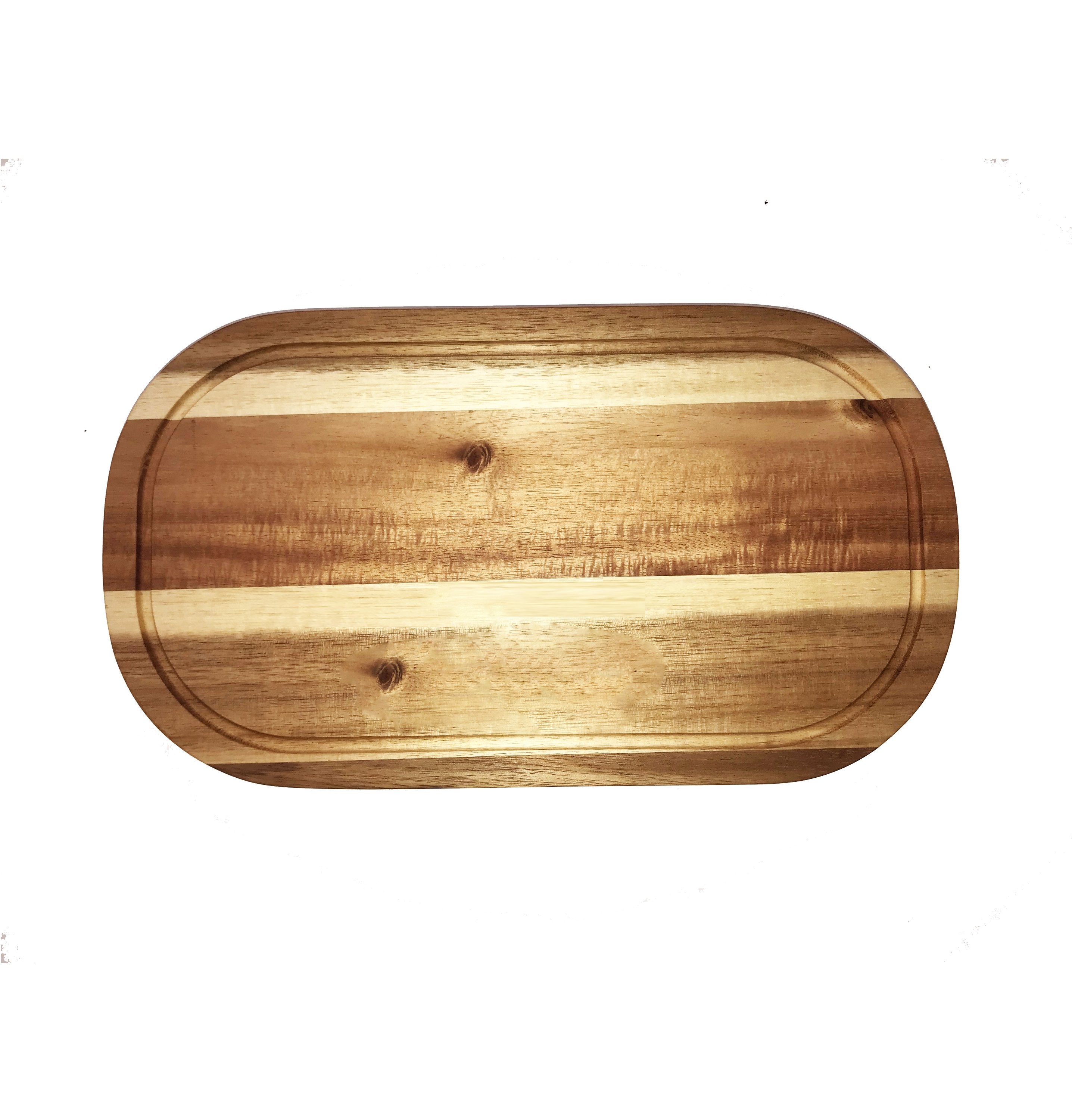 Acacia Serving Rounded cutting board 12" X 8"