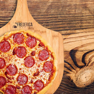 Premium Natural Bamboo Pizza Peel Paddle and Cutting Board (For Pizza,