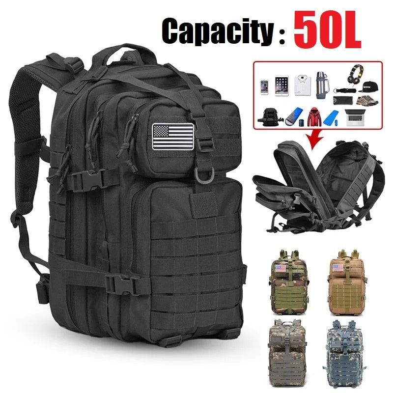 Selfree 50L Large Capacity Men's Tactical Backpack,  Softback