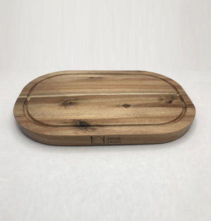 Acacia Serving Rounded cutting board 12" X 8"