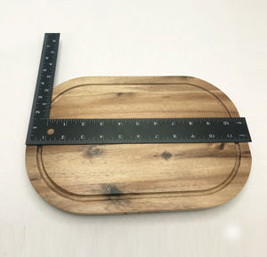 Acacia Serving Rounded cutting board 12" X 8"