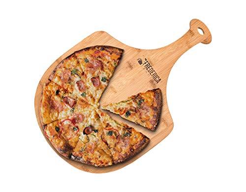 Premium Natural Bamboo Pizza Peel Paddle and Cutting Board (For Pizza,