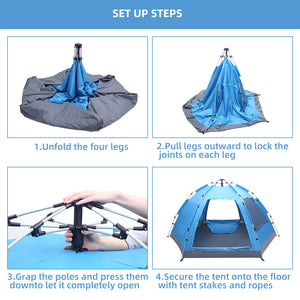 Waterproof Outdoor 3-4 Person Automatic Camping Tent