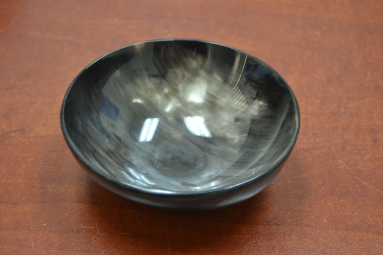 Dark Honey Buffalo Horn Bowl 5"