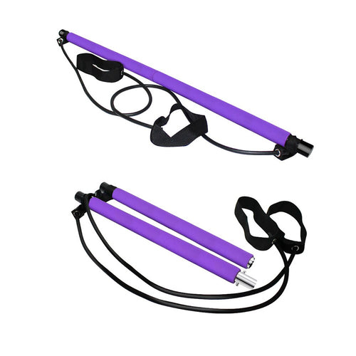 Pilates Bar Stick Resistance Band for Portable Gym Home